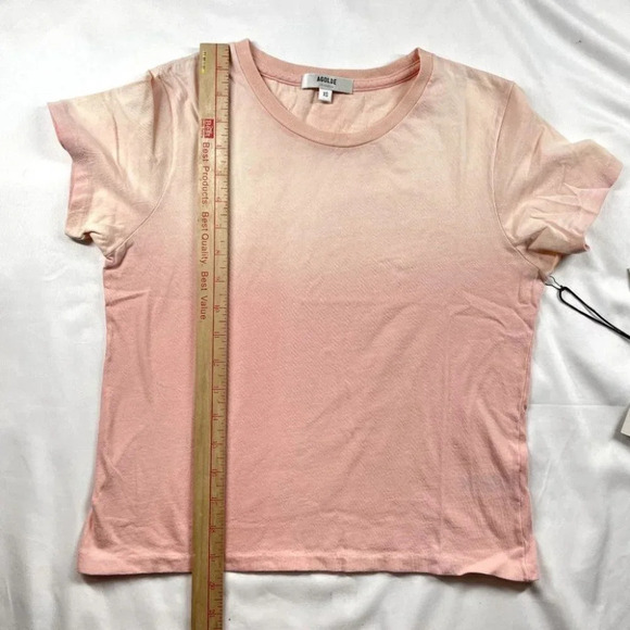 AGOLDE	NWT Linda Boxy Crewneck T-Shirt Short Sleeve Dip Dye Size XS - Picture 11 of 12